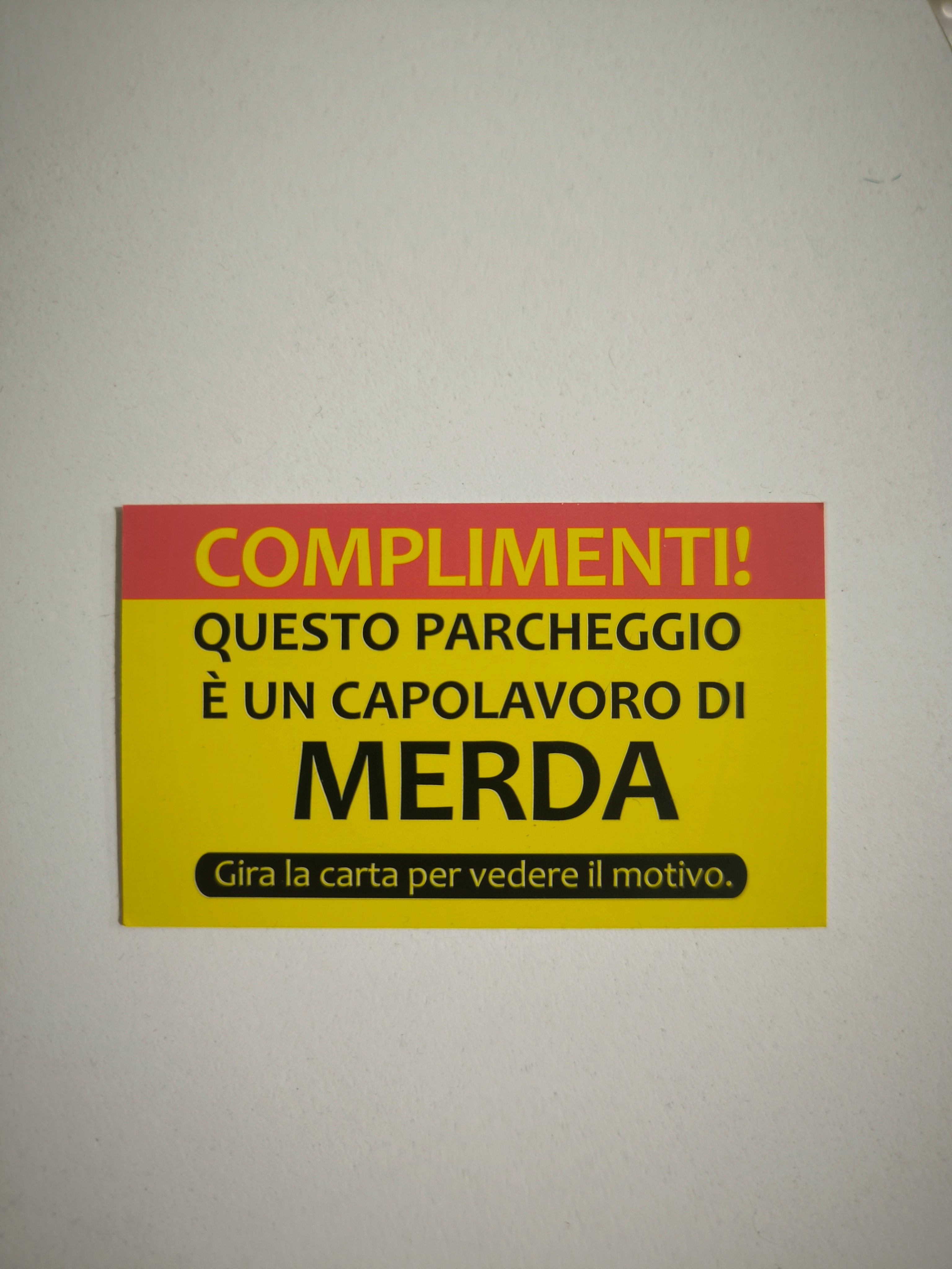 50 pezzi KARMA CARD- La Vendetta Definitiva Contro i Parcheggi Barbari
